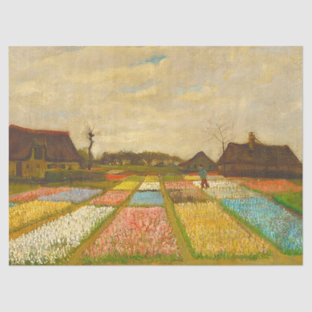 Papel De Seda Vincent Van Gogh Flower Beds na Holanda (Frente )