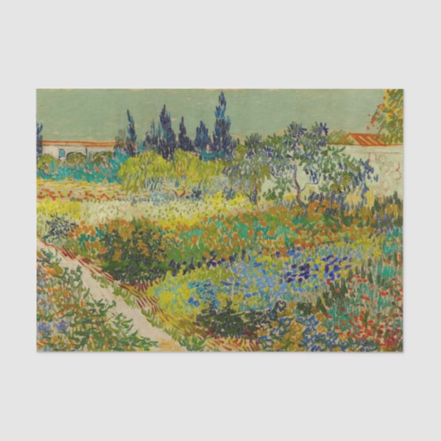 Papel De Seda Vincent Van Gogh Garden em Arles (Frente )