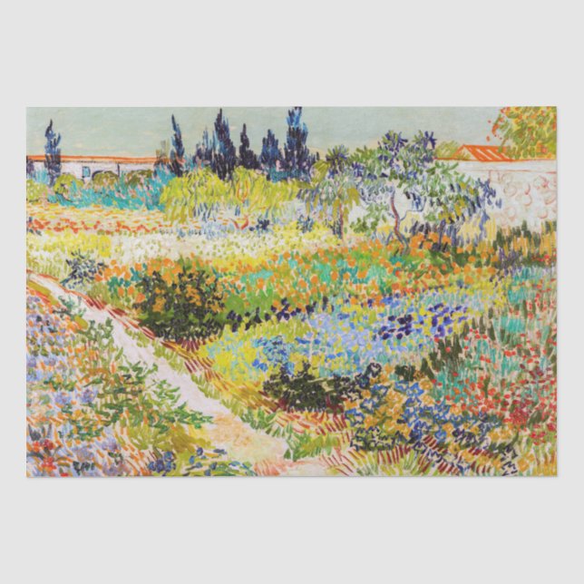 Papel De Seda Vincent van Gogh - Jardim em Arles (Frente )