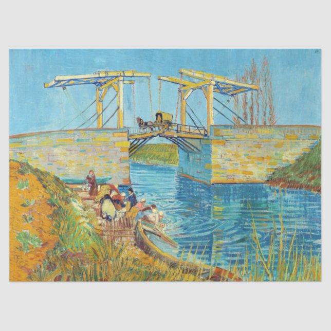 Papel De Seda Vincent van Gogh - Ponte Langlois em Arles #1 (Frente )