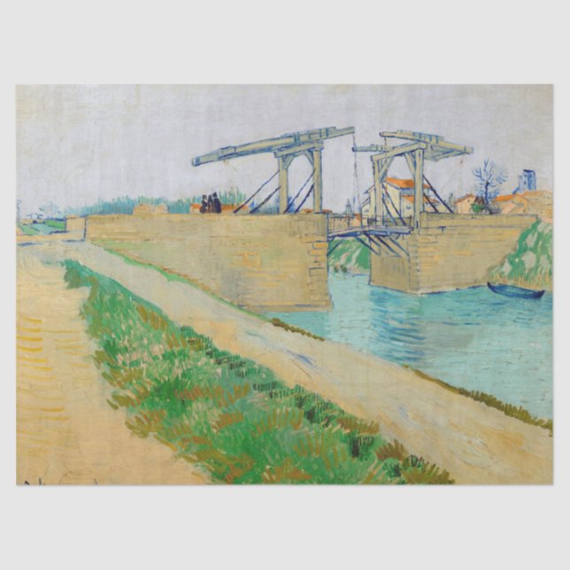 Papel De Seda Vincent van Gogh - Ponte Langlois em Arles #2 (Frente )