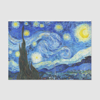Papel De Seda Vincent Van Gogh Starry Night Blue