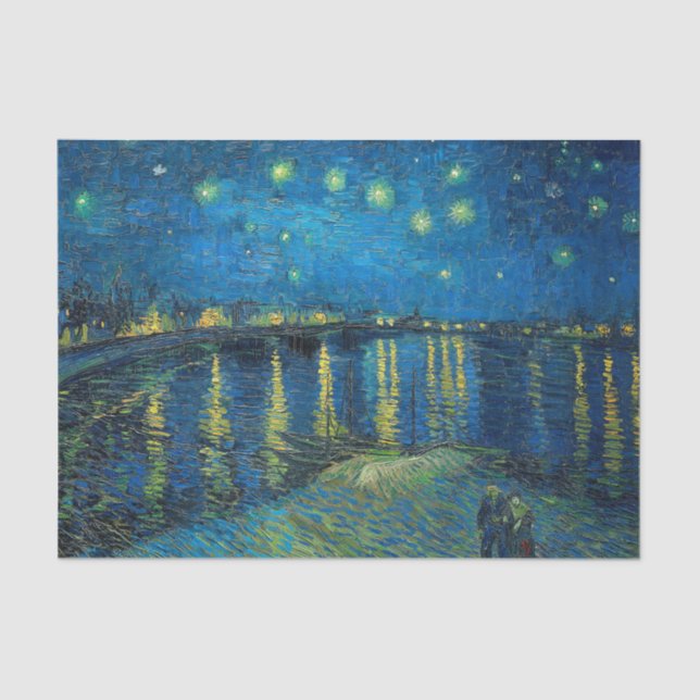 Papel De Seda Vincent Van Gogh Starry Night Over the Rhone (Frente )