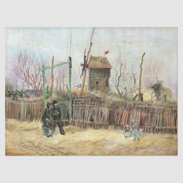 Papel De Seda Vincent van Gogh - Street Scene em Montmartre (Frente )
