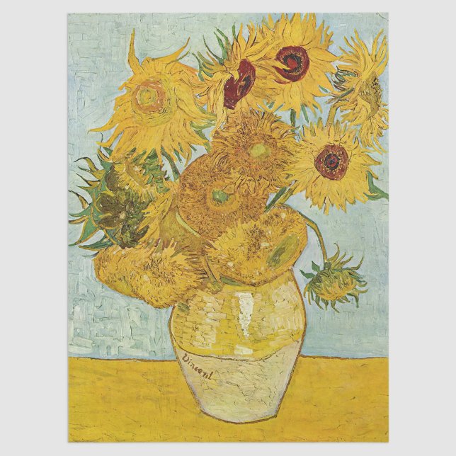 Papel De Seda Vincent Van Gogh - Vaso com Doze Girassóis (Criador carregado)