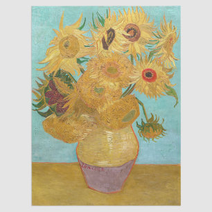 Papel De Seda Vincent Van Gogh - Vaso com Doze Girassóis