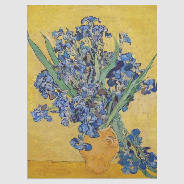 Papel De Seda Vincent van Gogh - Vaso com Íris (Criador carregado)