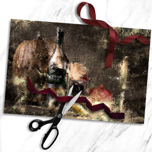 Papel De Seda Vinha em dificuldades Vinho e passas de maçã