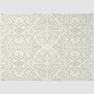 Papel De Seda Vinhas Florais Árabe - Despojamento Verde da Costa
