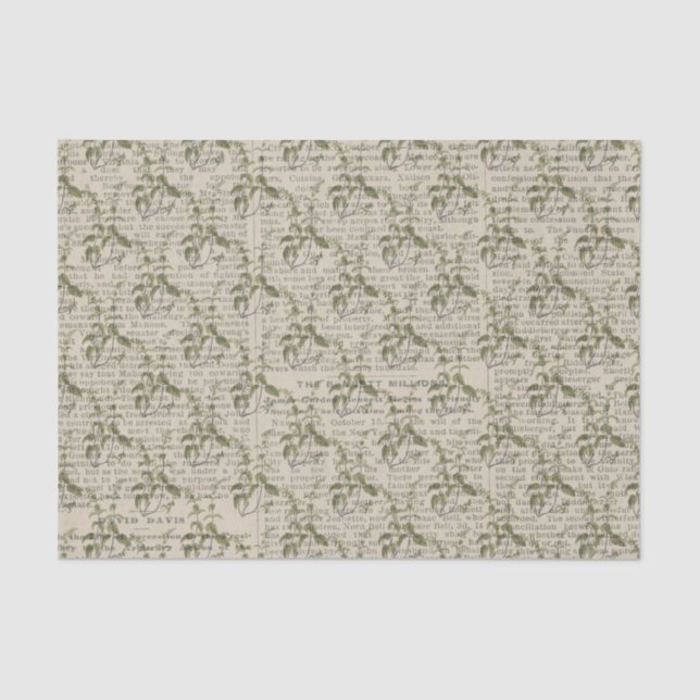 Papel De Seda Vinhas grandes e Newsprint (Frente )