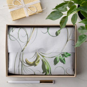 Papel De Seda Vinhas Verde Amarelas