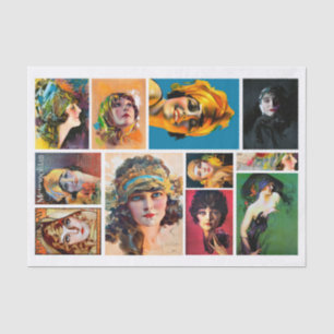 Papel De Seda Vintage 1920 Mulheres Rolf Armstrong