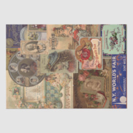 Papel De Seda Vintage Advertisênico Collage Chique Decoupage
