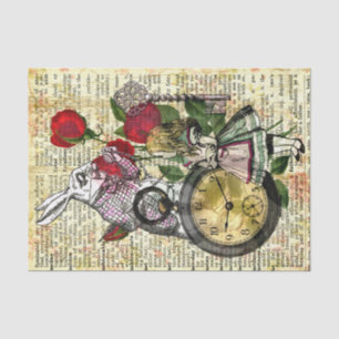 Papel De Seda Vintage Alice no País das Maravilhas