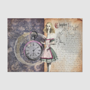 Papel De Seda Vintage Alice no País das Maravilhas