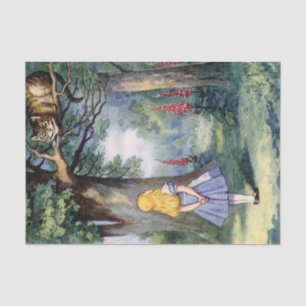 Papel De Seda Vintage Alice no País das Maravilhas da Desnute de