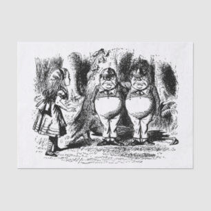 Papel De Seda Vintage Alice no País das Maravilhas, Tweedledum