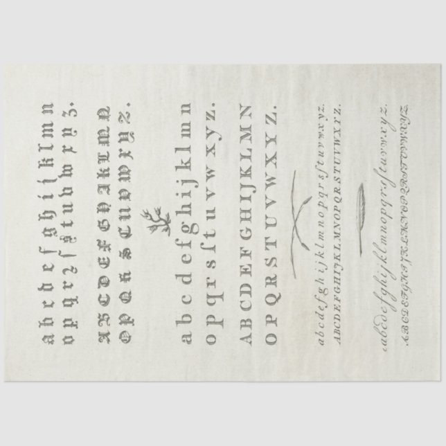 Papel De Seda Vintage Alphabet Ephemera Decoupage Paper (Frente )