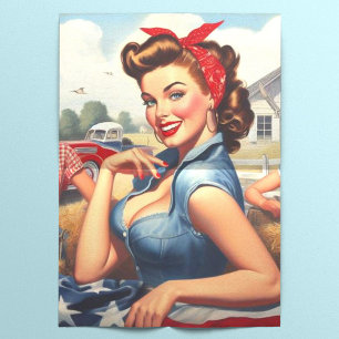 Papel De Seda Vintage American Country Girl