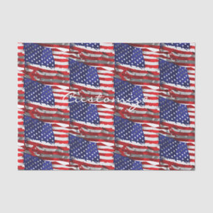 Papel De Seda Vintage American Flag Thunder_Cove