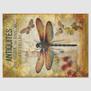 Papel De Seda Vintage Antique Dragonfly Decoupage