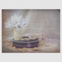 Vintage Antique Floral - Folha de Música Elegante