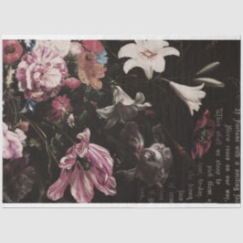 Papel De Seda Vintage - Antiquidade - Descamação Floral