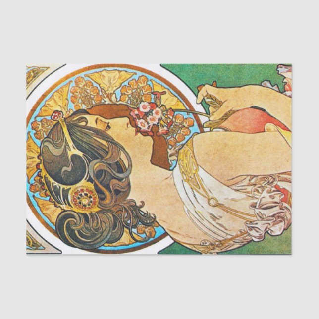 Papel De Seda Vintage Art Nouveau (Frente )