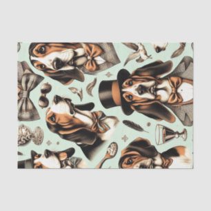 Papel De Seda Vintage Basset Hound Seimune