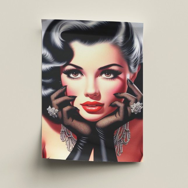 Papel De Seda Vintage BeauBonito Retrato De Rapariga (Criador carregado)