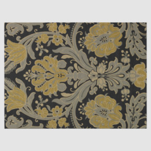 Papel De Seda Vintage Black and Dourado Barroco Scros