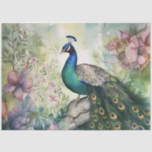 Papel De Seda Vintage Boho Peacock Decoupage