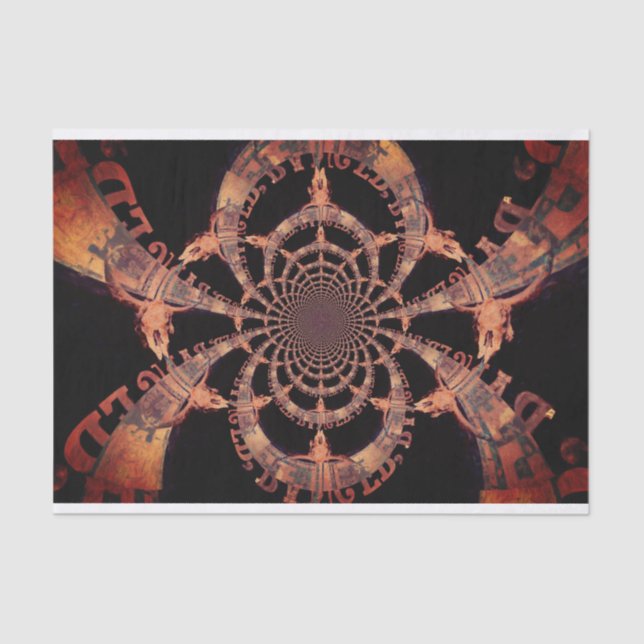 Papel De Seda Vintage Brown Black Russ (Frente )