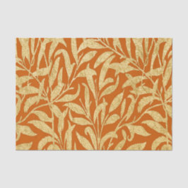 Papel De Seda Vintage Burnt Orange and Dourado Leaves Autumn Fal