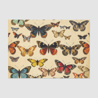 Papel De Seda Vintage Butterfly Collection Pattern