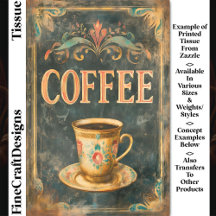 Vintage Café e Floral - Sinal de Taça DP6 - Decoup