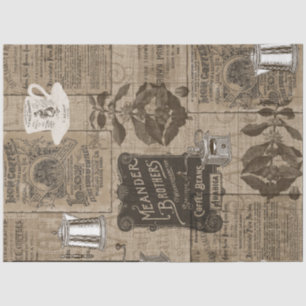 Papel De Seda Vintage Café Ephemera Advertising Decoupage Art