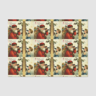 Papel De Seda Vintage - Chamada telefônica do Papai noel