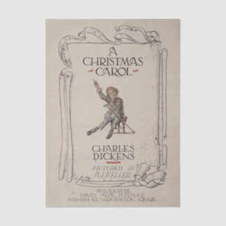 Papel de Seda Vintage Charles Dickens A Christmas