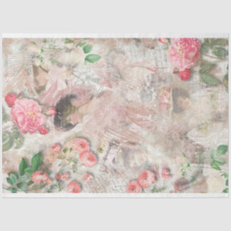 Papel De Seda Vintage Chique Victorian Women and Pink Roses
