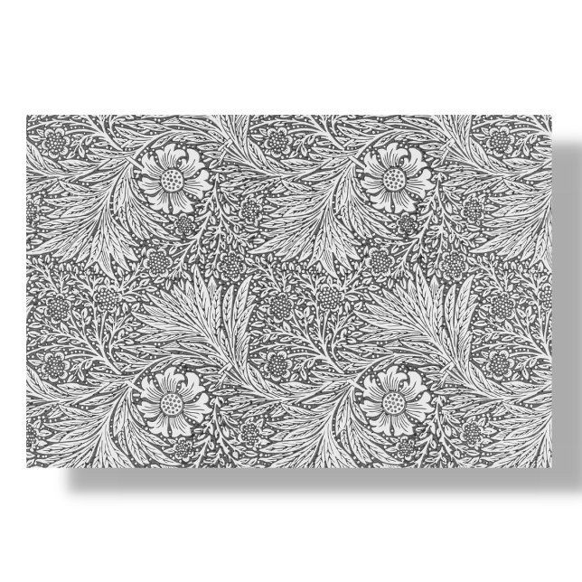 Papel De Seda Vintage Cinza Floral | Desligamento (Criador carregado)