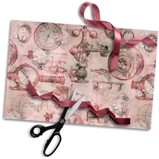 Papel De Seda Vintage Clocks | Dissociação Ephemera Steampunk (Criador carregado)