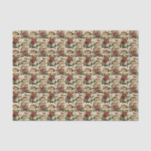 Papel De Seda Vintage Collage Mushroom