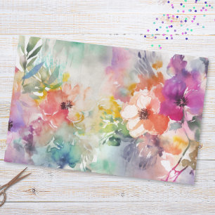 Papel De Seda Vintage Colorful Floral Botanical Watercolor