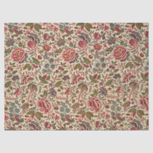 Papel De Seda Vintage Colorful Floral Impressão