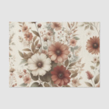 Vintage Cottagecore Watercolor Floral Earthy