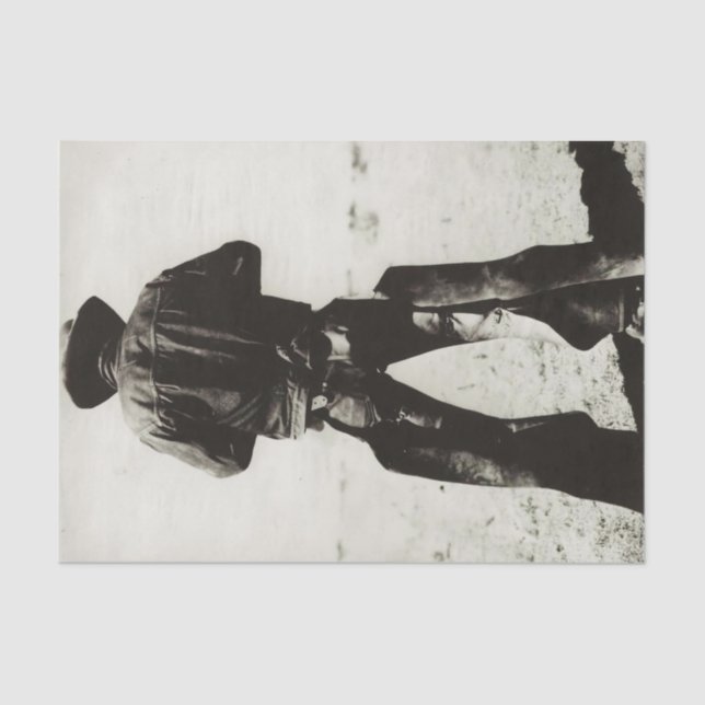 Papel De Seda Vintage Cowboy em Chaps (Frente )