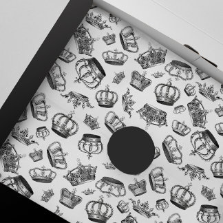 Papel De Seda Vintage - Crowns Reais Gravados