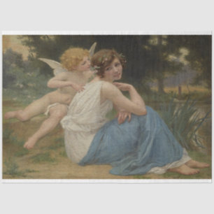 Papel De Seda Vintage Cupid Secret Oil Painting Paper