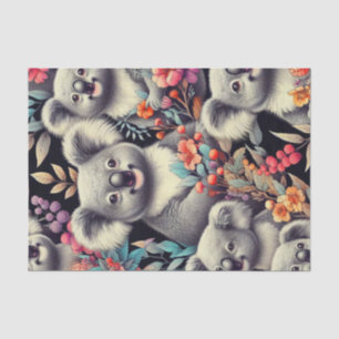 Papel De Seda Vintage Cute Koala Pintura